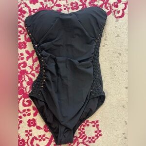 Profile by Gottex- strapless Black One-Piece Swimsuit size 12